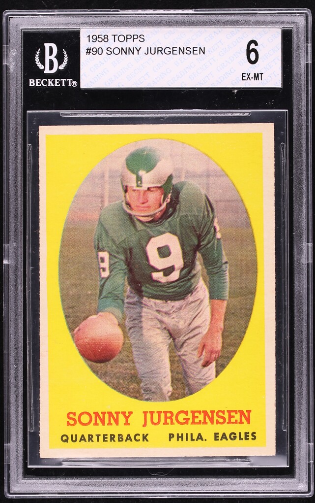 1958 Topps Football Sonny Jurgensen #90 BGS 6 EXMT