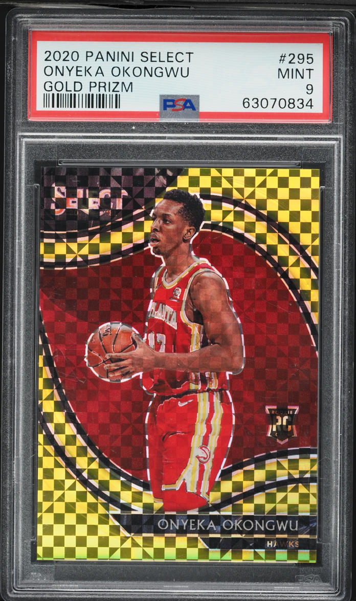 2020 Select Courtside Gold Prizm Onyeka Okongwu ROOKIE 10/10 #295 PSA 9 MINT