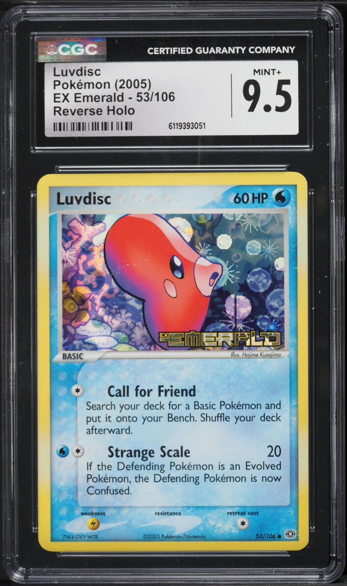 2005 Pokemon EX Emerald Reverse Holo Luvdisc #53 CGC 9.5 MINT+