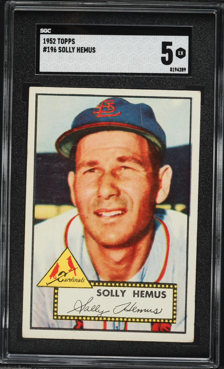1952 Topps Solly Hemus #196 SGC 5 EX
