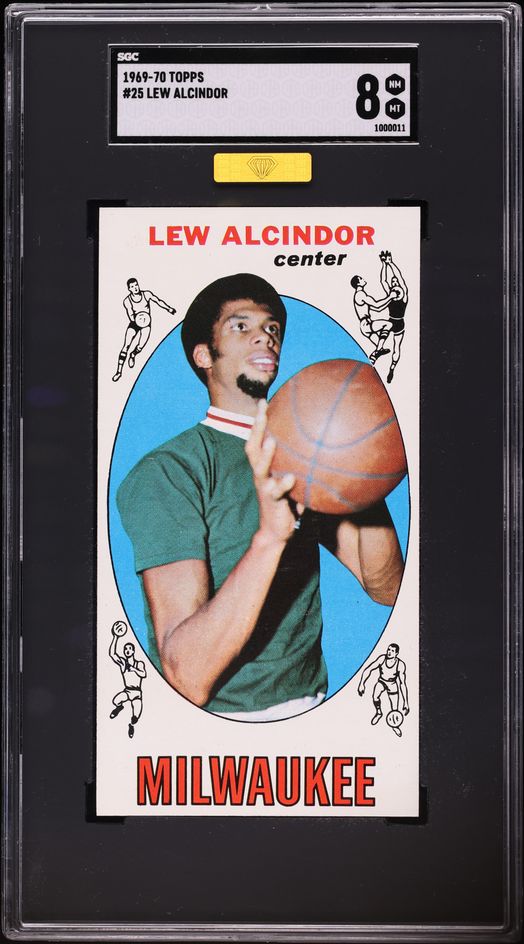 1969 Topps Basketball Lew Alcindor ROOKIE #25 MBA SGC 8 NM-MT