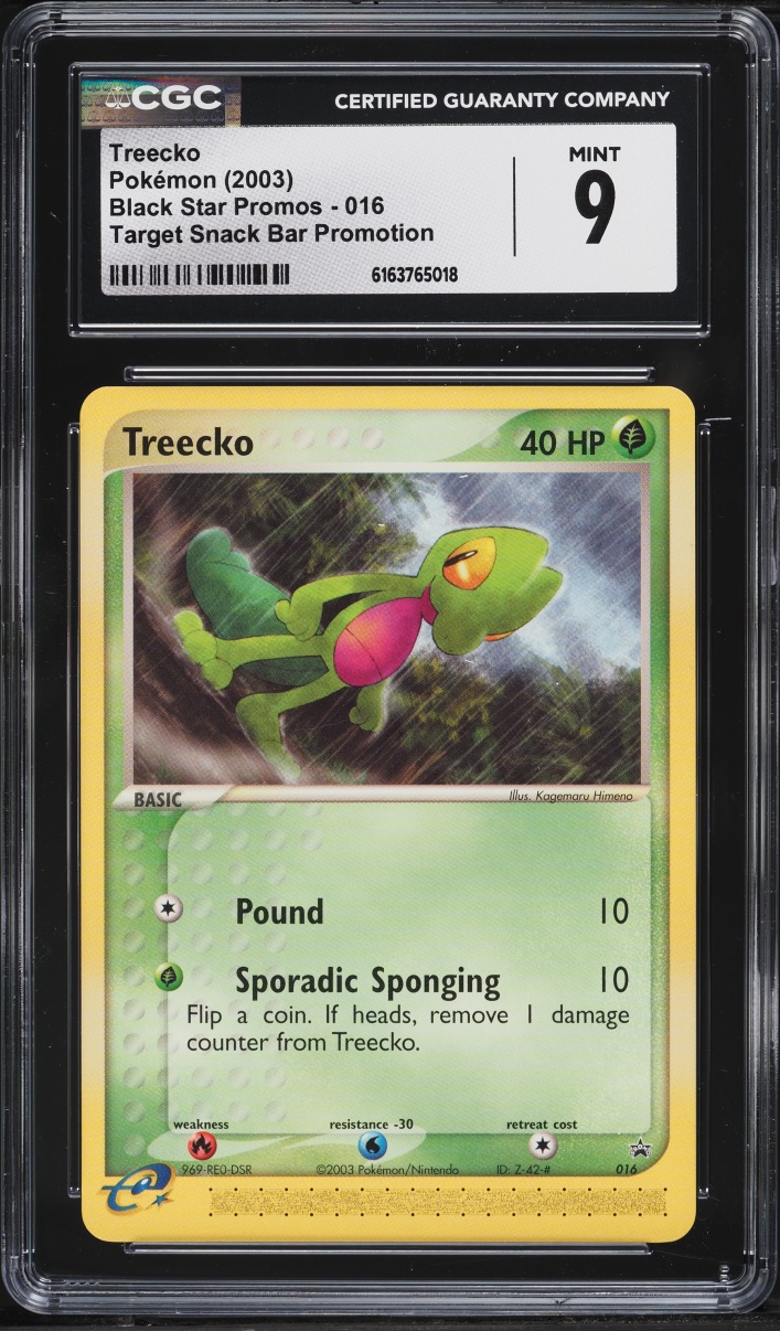2003 Pokemon Promo Target Snack Bar Treecko #16 CGC 9 MINT