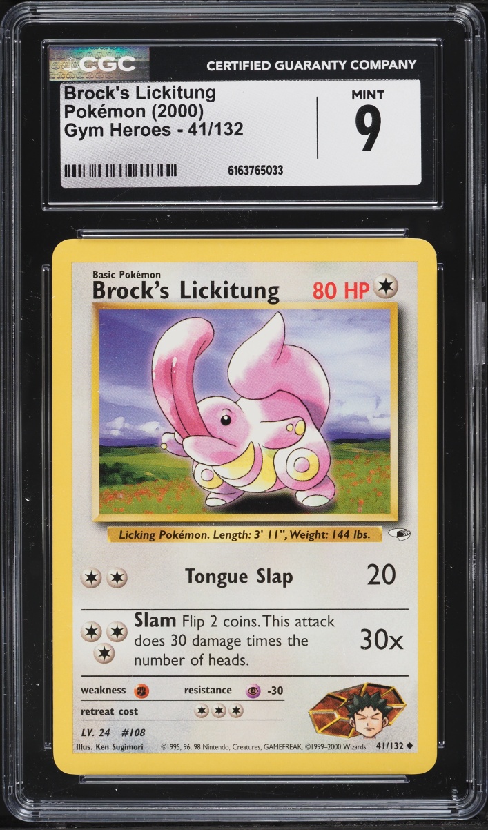 2000 Pokemon Gym Heroes Brock's Lickitung #41 CGC 9 MINT