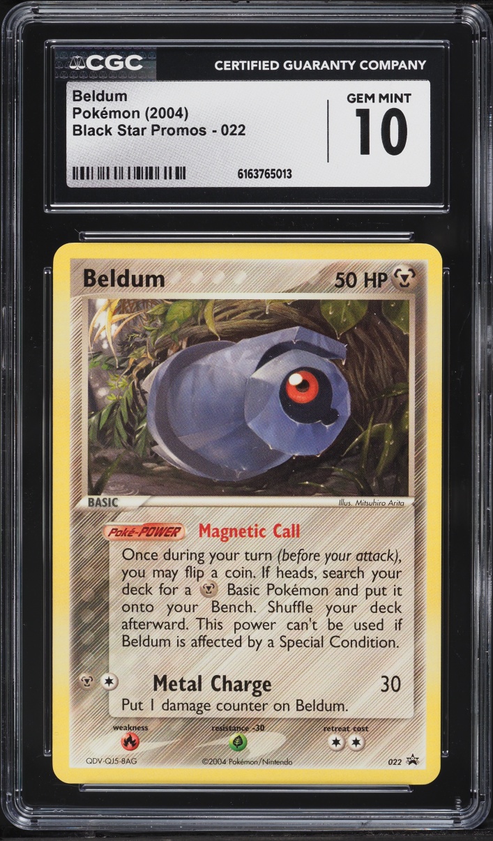 2004 Pokemon Black Star Promo Beldum #22 CGC 10 GEM MINT