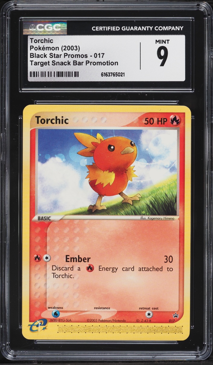 2003 Pokemon Promo Target Snack Bar Torchic #17 CGC 9 MINT