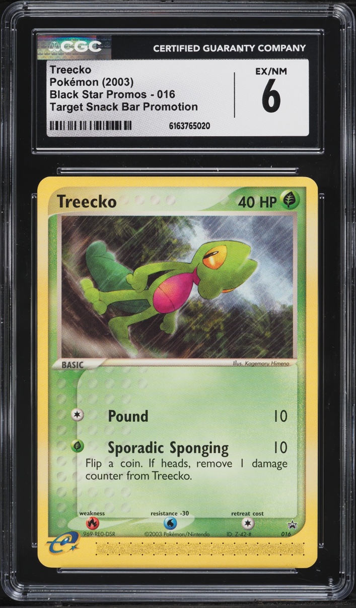 2003 Pokemon Black Star Promo Target Snack Bar Treecko #16 CGC 6 EXMT