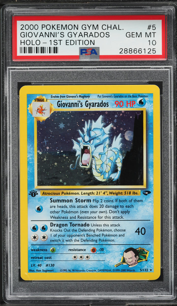 2000 Pokemon Gym Challenge 1st Edition Holo Giovanni's Gyarados #5 PSA 10 GEM