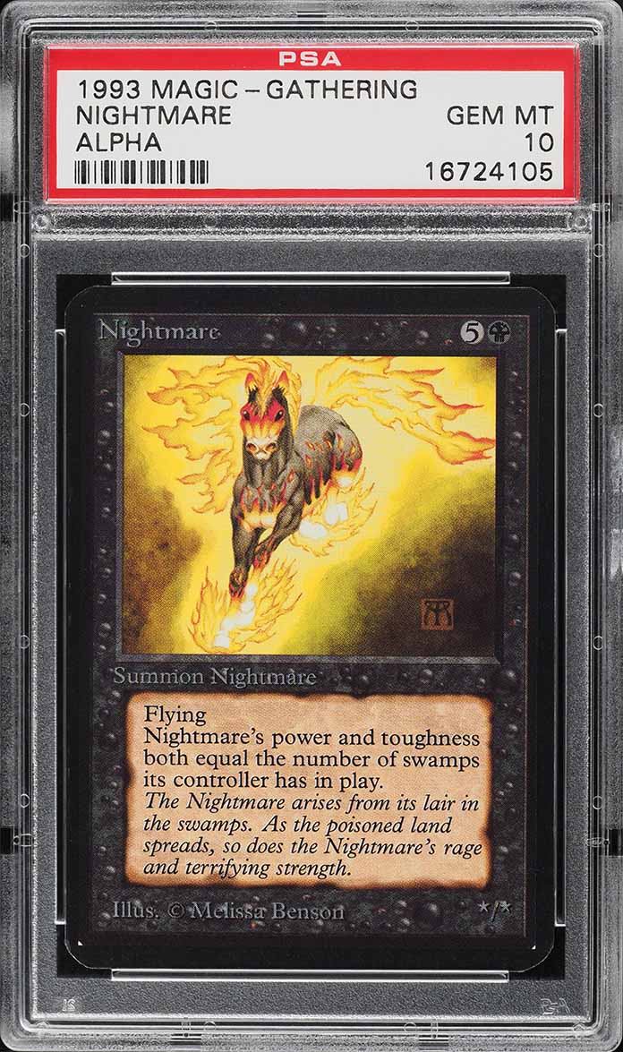 1993 Magic The Gathering MTG Alpha Nightmare PSA 10 GEM MINT on