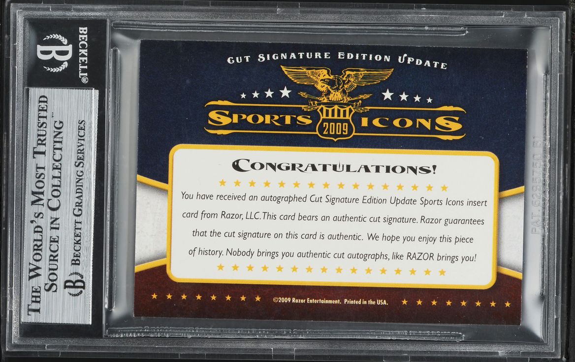 2009 Razor Sports Icons Cut Signature Edition Update Luke Appling AUTO BGS AUTH