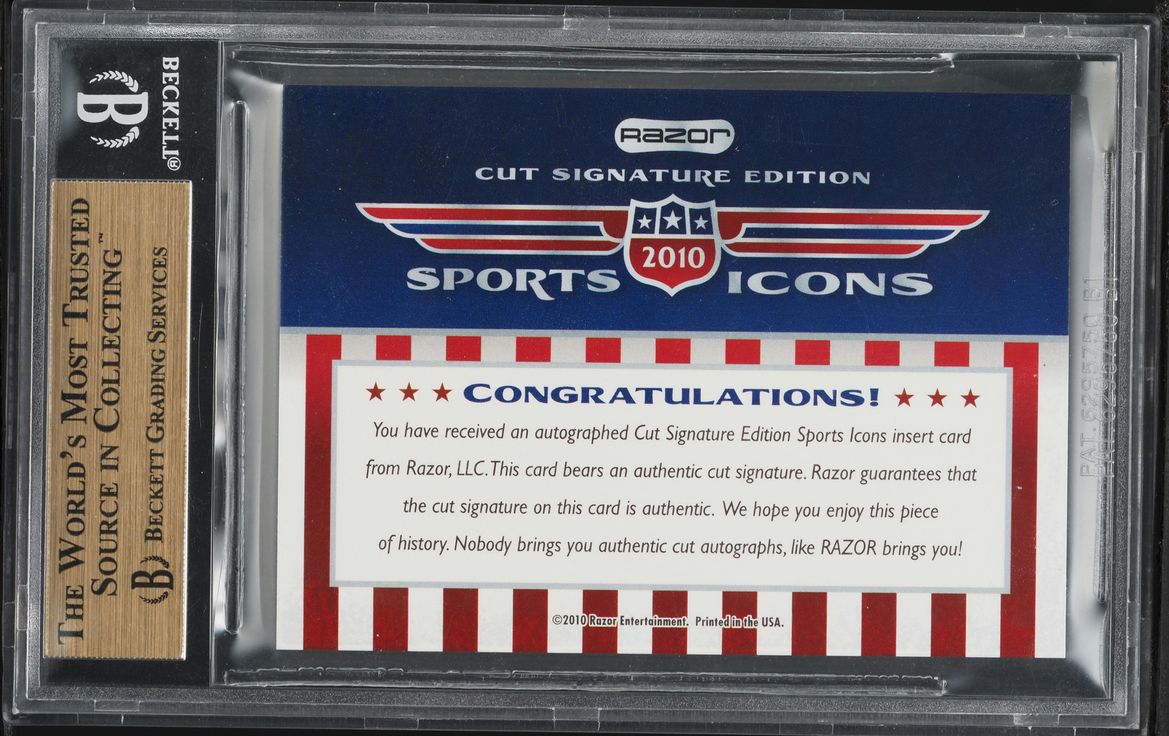 2010 Razor Sports Icons Cut Signature Edition Carl Hubbell AUTO BGS AUTH
