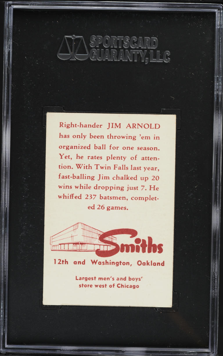 1947 Smith's Oakland Oaks James Arnold #10 SGC 5 EX