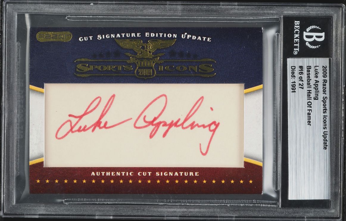2009 Razor Sports Icons Cut Signature Edition Update Luke Appling AUTO BGS AUTH