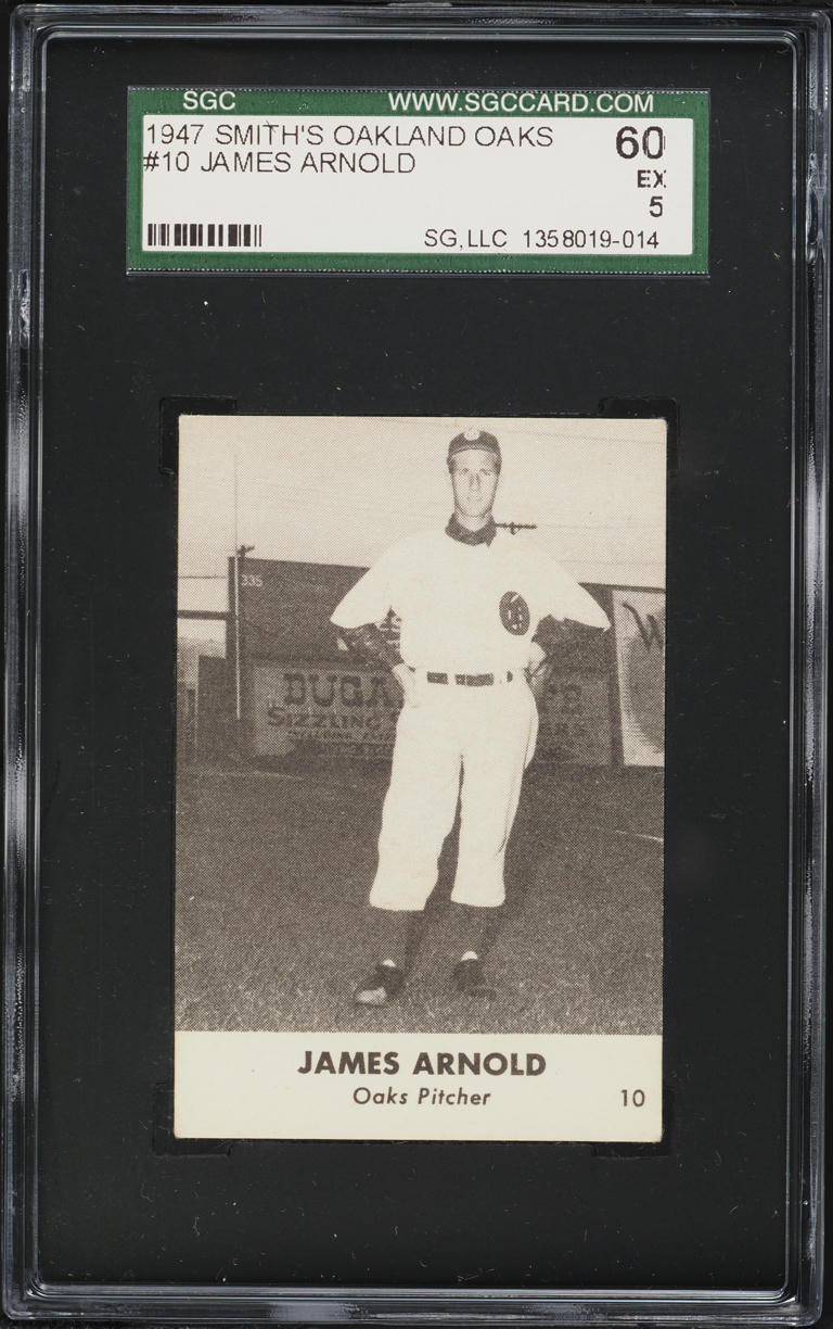 1947 Smith's Oakland Oaks James Arnold #10 SGC 5 EX