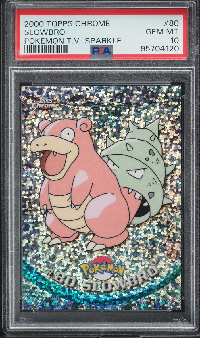 2000 Topps Chrome Pokemon Series 2 Sparkle Slowbro #80 PSA 10 GEM MINT