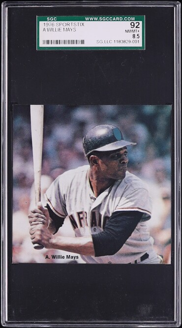 1976 Sportstix Willie Mays #A SGC 8.5 NM-MT+