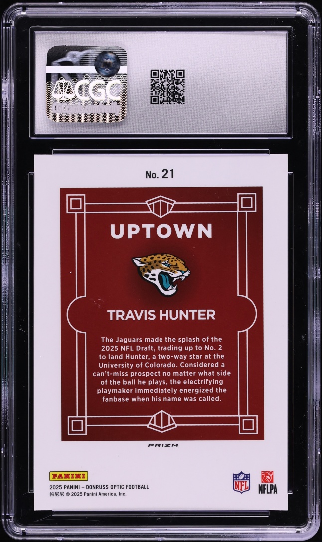 2025 Donruss Optic Uptown Travis Hunter ROOKIE #21 CGC 9 MINT