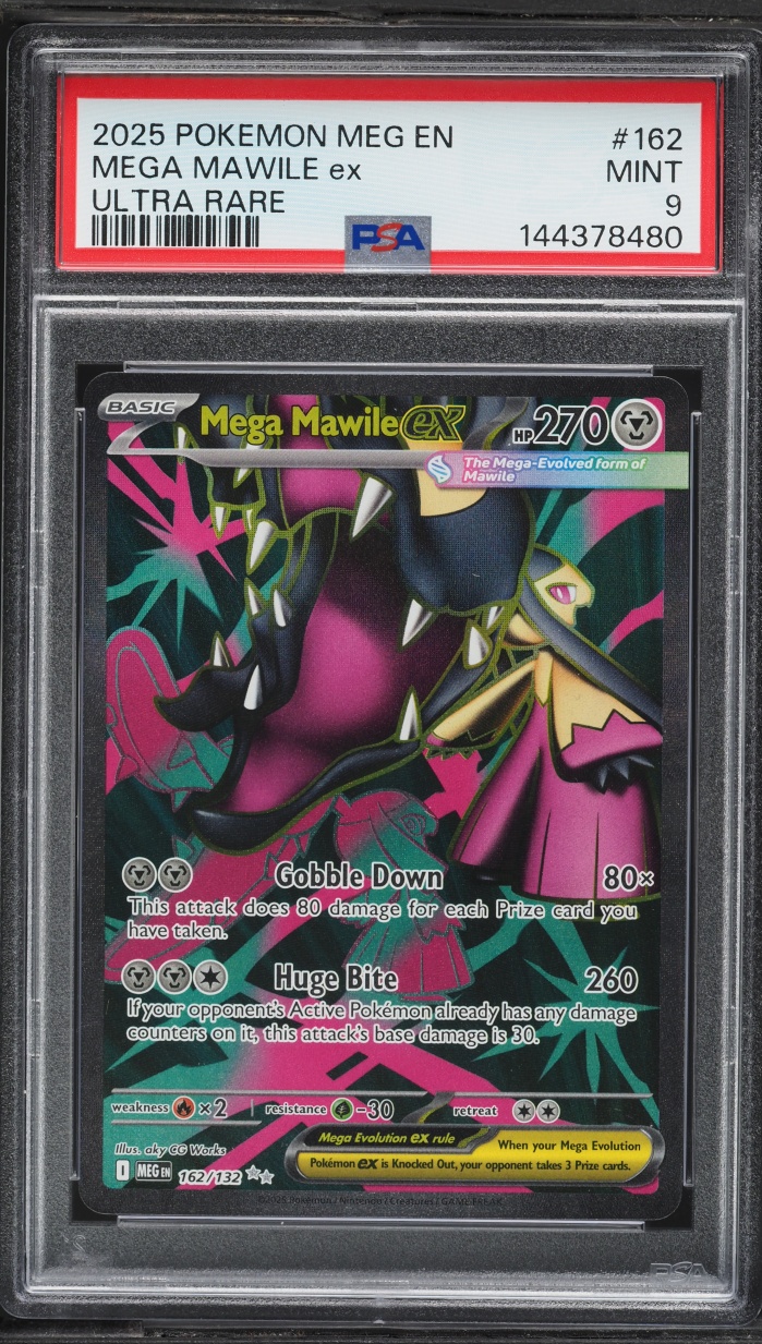 2025 Pokemon Mega Evolution Full Art Mega Mawile ex #162 PSA 9 MINT