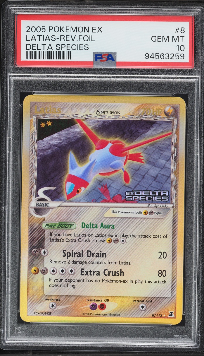 2005 Pokemon EX Delta Species Reverse Holo Latias #8 PSA 10 GEM MINT