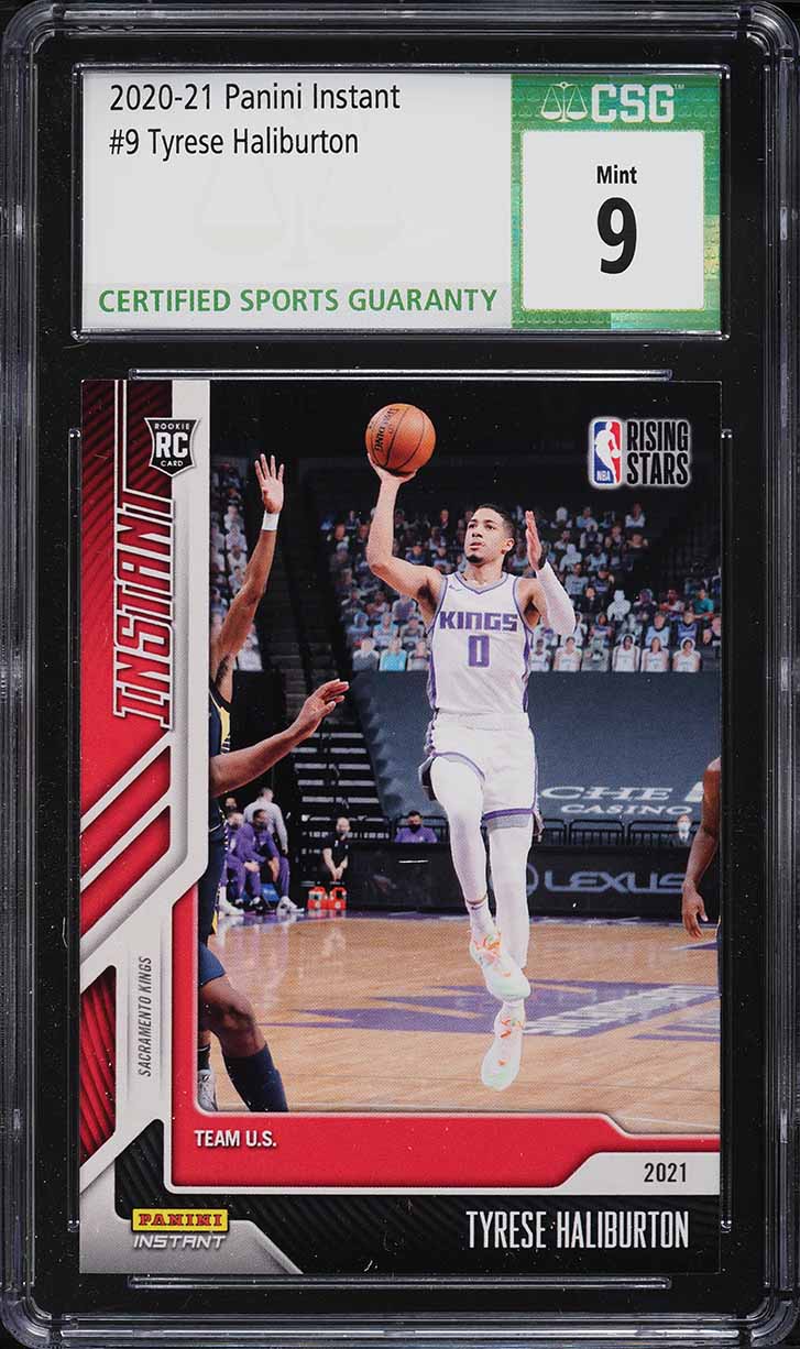 2021 Panini Instant Tyrese Haliburton ROOKIE #9 CSG 9 MINT - Main Image