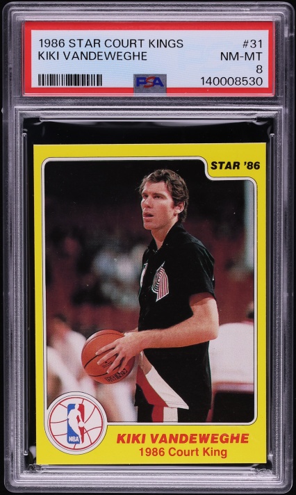 1986 Star Court Kings Kiki Vandeweghe ROOKIE #31 PSA 8 NM-MT