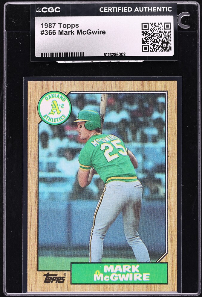 1987 Topps Mark McGwire ROOKIE #366 CGC AUTH