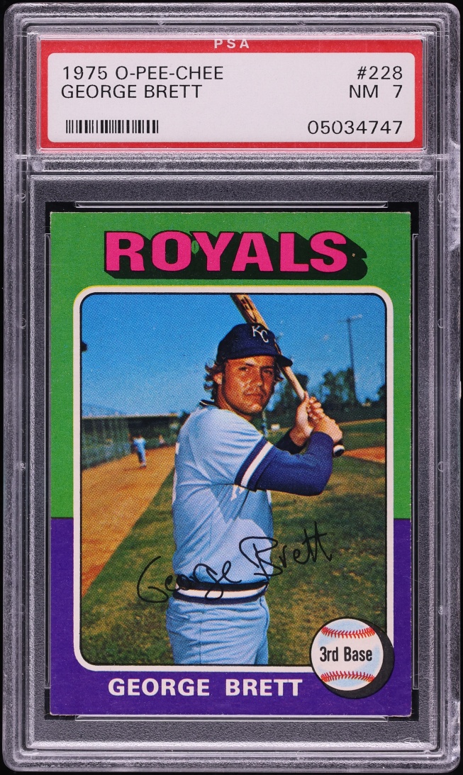 1975 O-Pee-Chee George Brett ROOKIE #228 PSA 7 NRMT