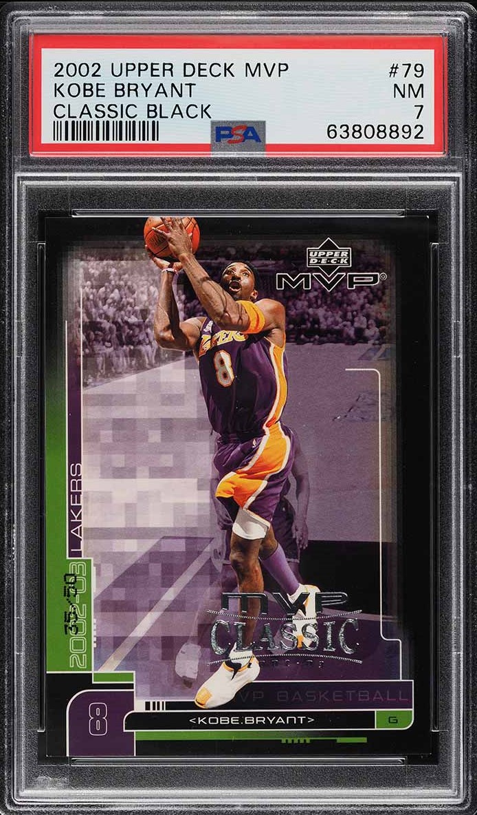 2002 Upper Deck MVP Classic Black Kobe Bryant /50 #79 PSA 7 NRMT