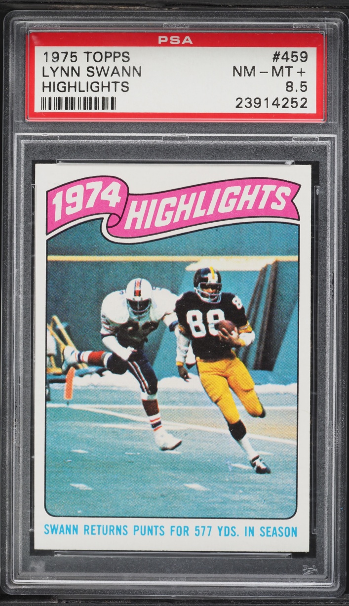 1975 Topps Highlights Lynn Swann ROOKIE #459 PSA 8.5 NM-MT+