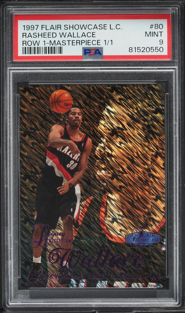 1997 Flair Showcase Legacy Collection Row 1 Masterpiece Rasheed Wallace ...