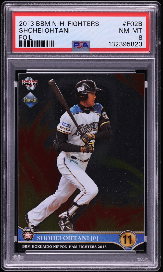 2013 BBM Hokkaido Nippon Ham Fighters Foil Shohei Ohtani ROOKIE #F02B PSA 8 NM-MT - Photo 1