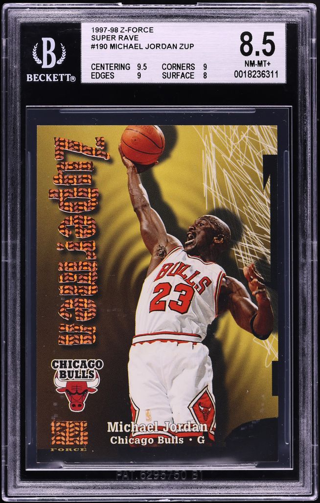 1997 Skybox Z-Force Super Rave Michael Jordan /50 #190 BGS 8.5 NM-MT+