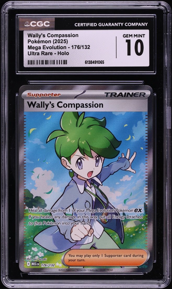 2025 Pokemon Mega Evolution Full Art Wally's Compassion #176 CGC 10 GEM MINT