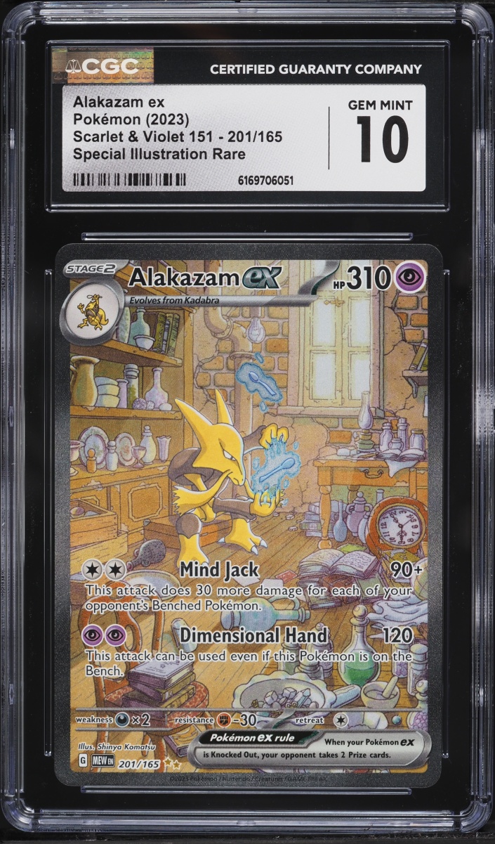 2023 Pokemon Scarlet & Violet 151 SIR Alakazam ex #201 CGC 10 GEM MINT