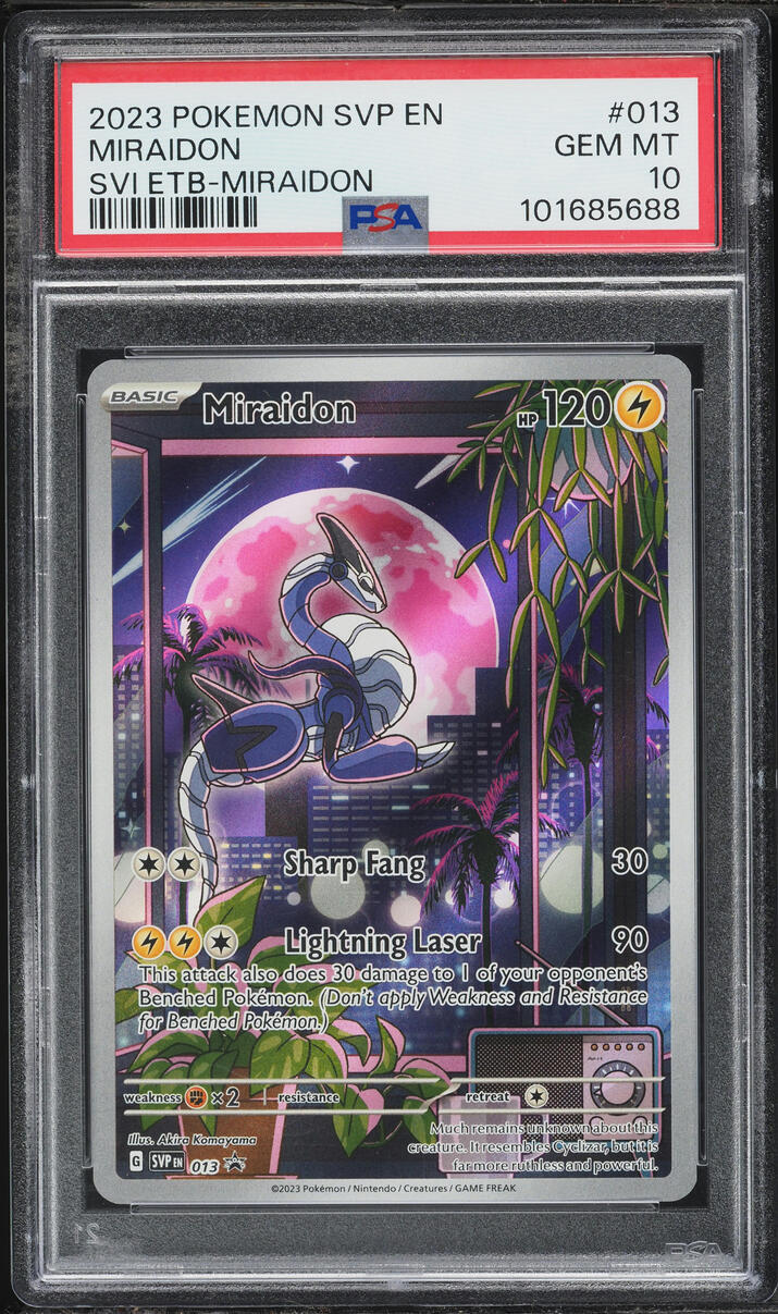 2023 Pokemon Scarlet & Violet Promo Elite Trainer Box Alt Art Miraidon #13 PSA 10 GEM MINT