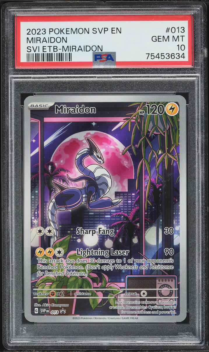 2023 Pokemon Scarlet & Violet Black Star Promo ETB Miraidon #13 PSA 10 GEM MINT