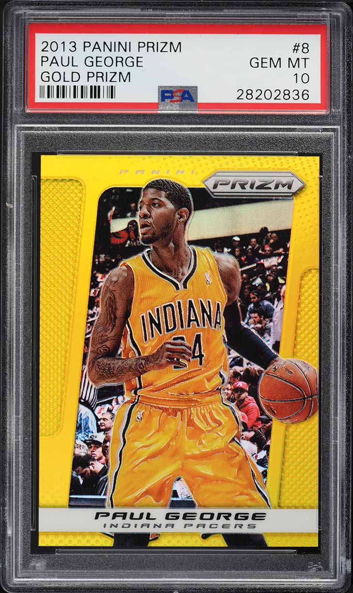 2013 Panini Prizm Gold Paul George /10 #8 PSA 10 GEM MINT