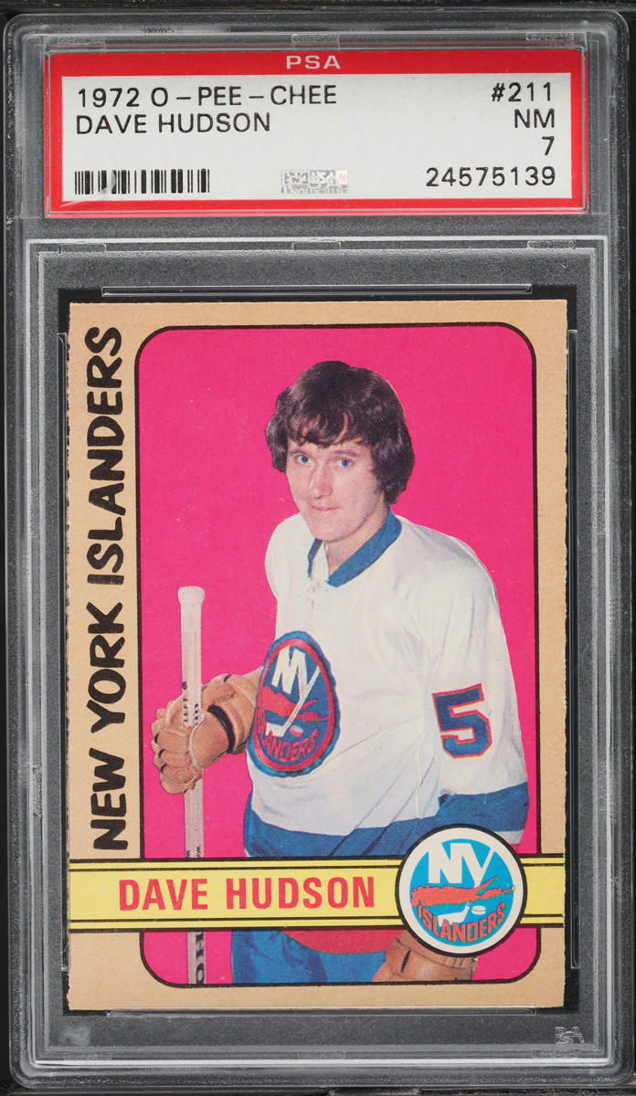 1972 O-Pee-Chee Hockey Dave Hudson #211 PSA 7 NRMT
