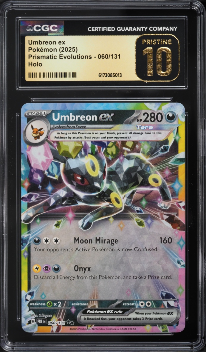 2025 Pokemon Scarlet & Violet Prismatic Evolutions Holo Umbreon ex #60 CGC 10 PRISTINE