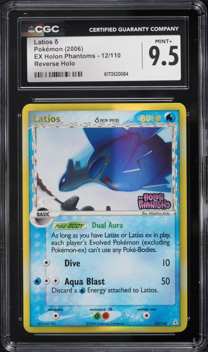 2006 Pokemon EX Holon Phantoms Reverse Holo Latios #12 CGC 9.5 MINT+