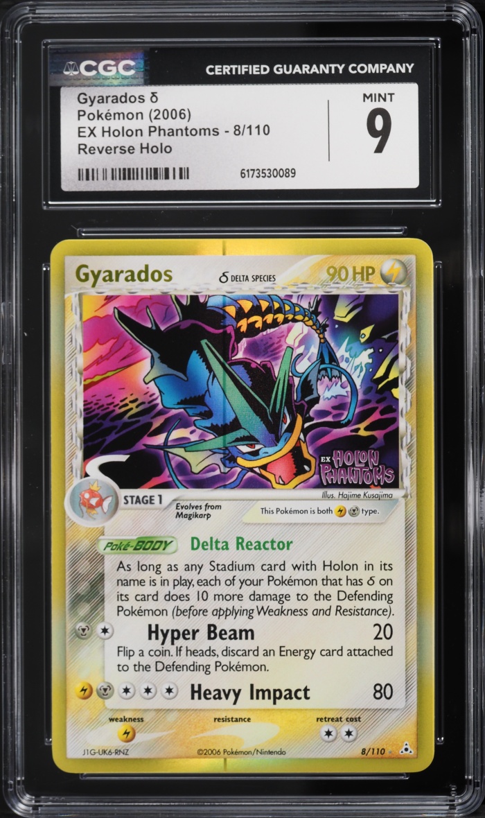 2006 Pokemon EX Holon Phantoms Reverse Holo Gyarados #8 CGC 9 MINT