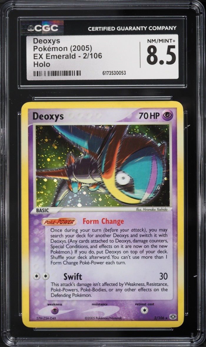 2005 Pokemon EX Emerald Holo Deoxys #2 CGC 8.5 NM-MT+