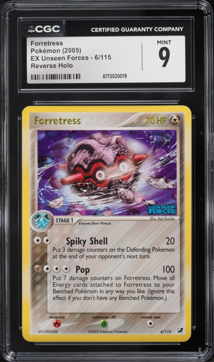 2005 Pokemon EX Unseen Forces Reverse Holo Forretress #6 CGC 9 MINT