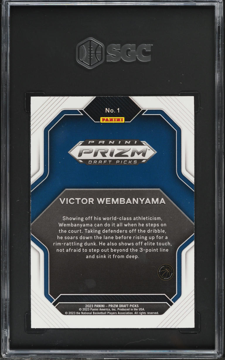 2023 Panini Prizm Draft Picks Fireworks Victor Wembanyama ROOKIE #1 SGC 9 MINT