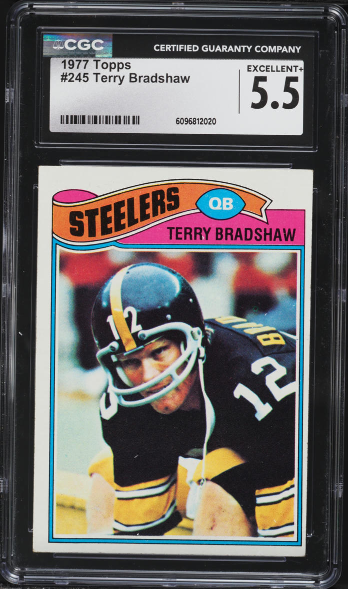 1977 Topps Football Terry Bradshaw #245 CGC 5.5 EX+