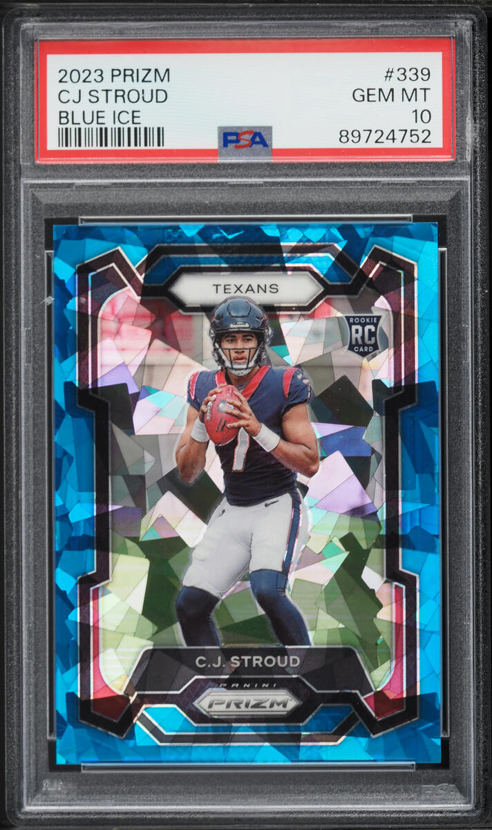 2023 Panini Prizm Blue Ice CJ Stroud ROOKIE /99 #339 PSA 10 GEM MINT