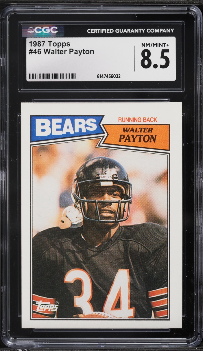 1987 Topps Football Walter Payton #46 CGC 8.5 NM-MT+