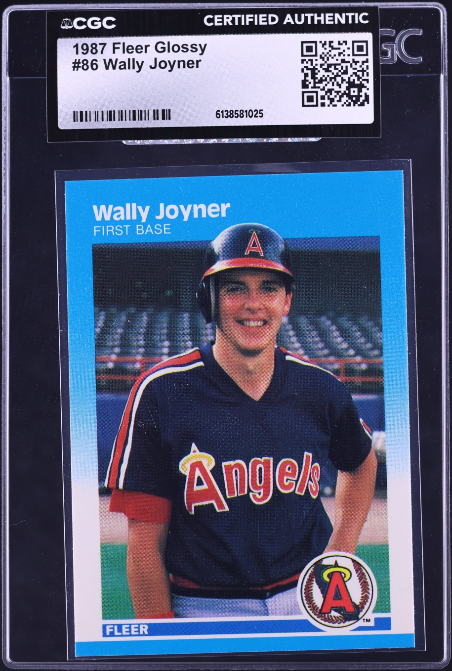 1987 Fleer Glossy Wally Joyner #86 CGC AUTH