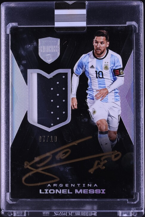 2007 Futera World Football Unique Lionel Messi #81 BGS 9 MINT on