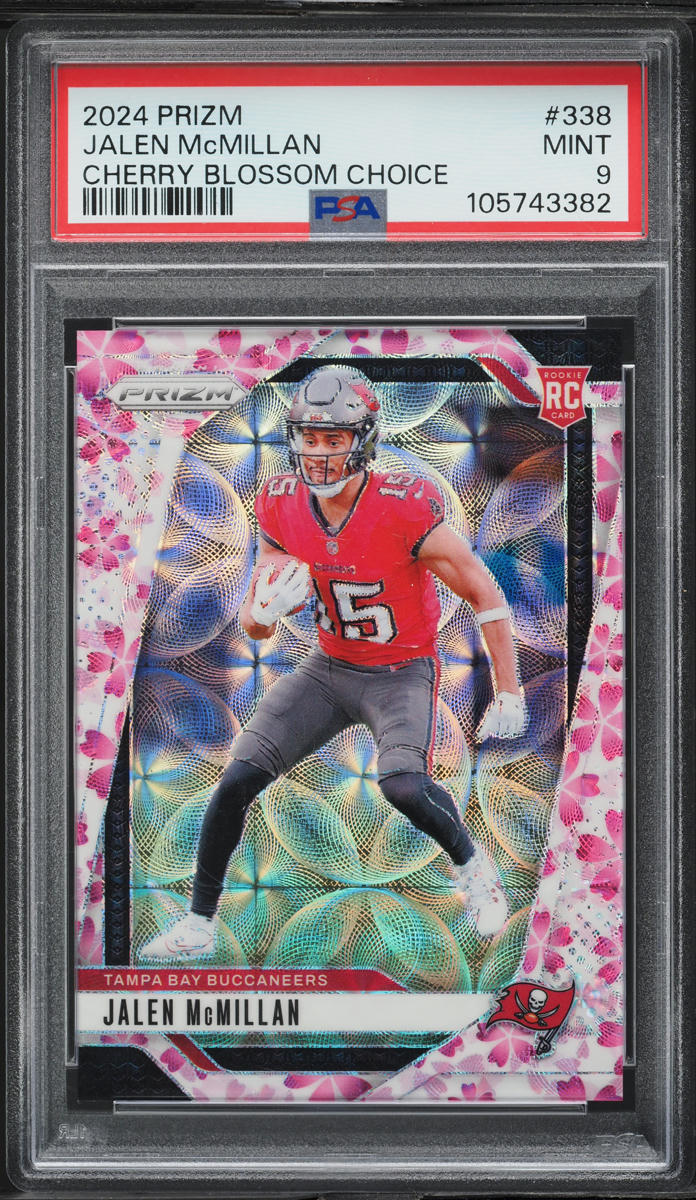 2024 Panini Prizm Cherry Blossom Choice Jalen McMillan RC /15 #338