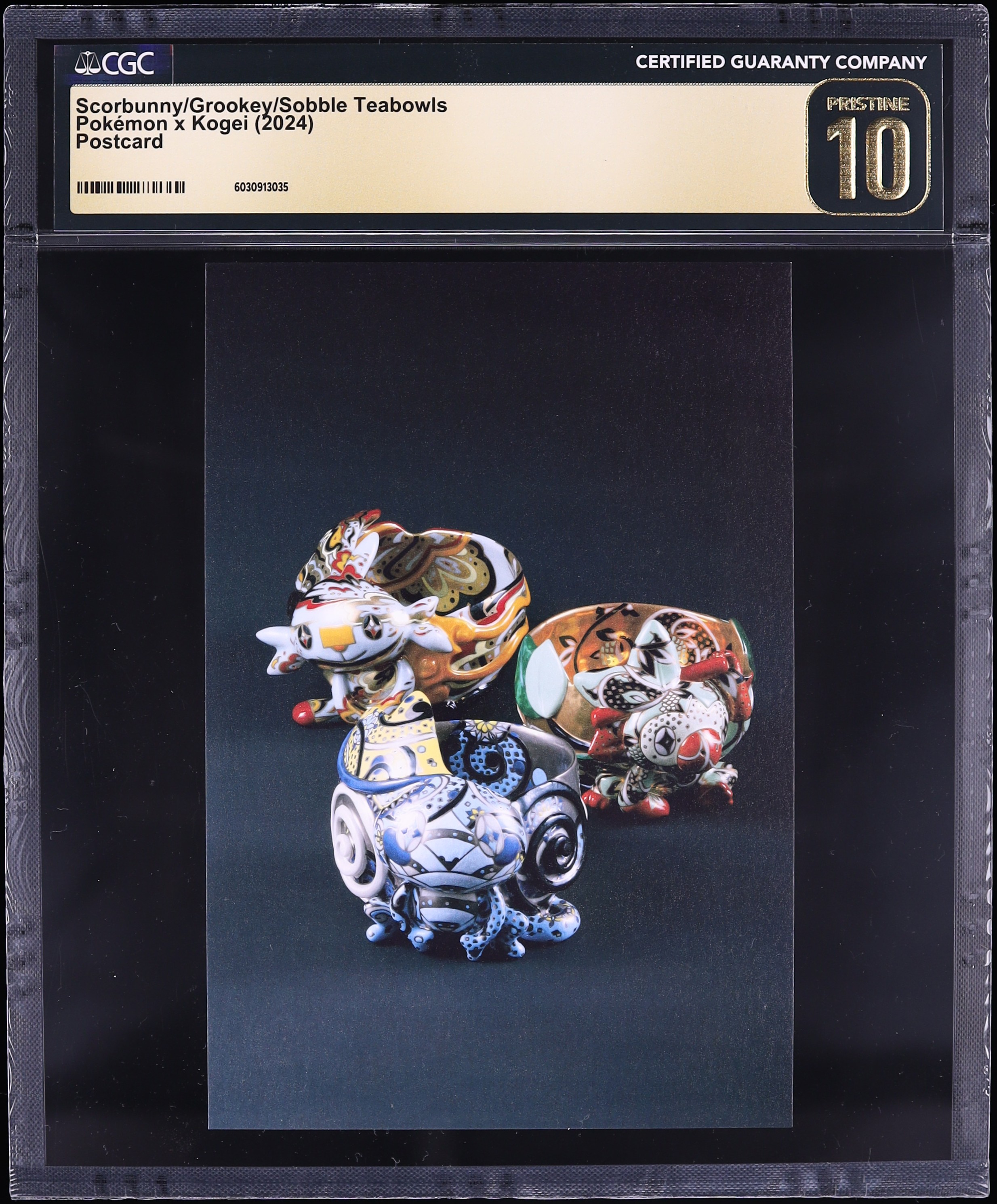 2024 Pokemon x Kogei Postcard Scorbunny Grookey Sobble Teabowls CGC 10 PRISTINE